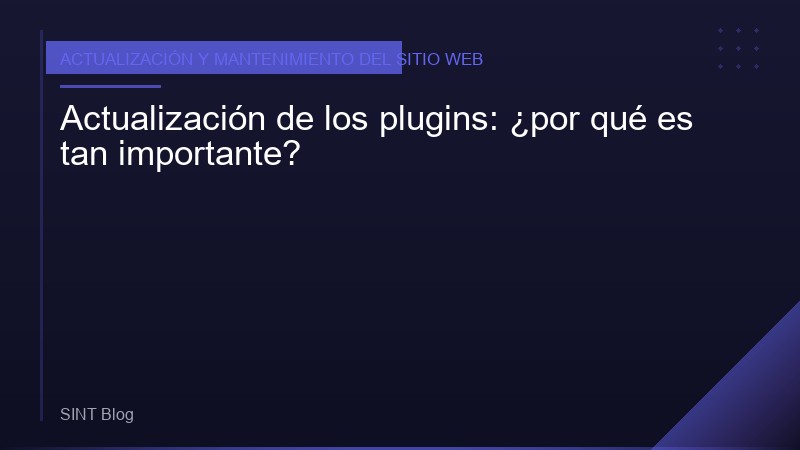Actualización de los plugins: ¿por qué es tan importante?
